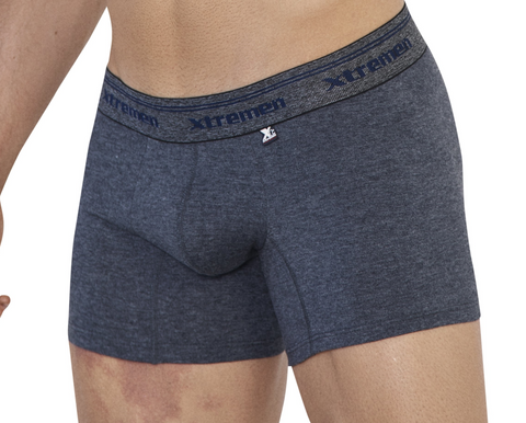 Xtremen Boxer Short Classic Poly Cotton Mix Men's Underwear, Cross Dark Grey
