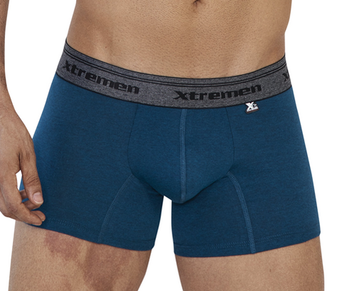 Xtremen Boxer Short Classic Poly Cotton Mix Men's Underwear, Petrol Blue