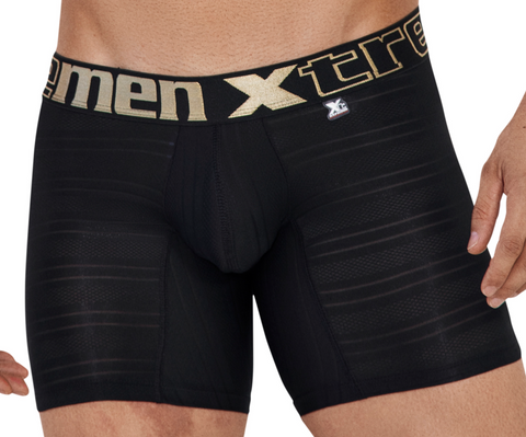 Xtremen Boxer Clasico Largo - Microfibra desagujada Black