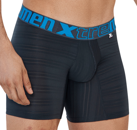 Xtremen Boxer Clasico Largo Microfibre Desagujada Dark Grey