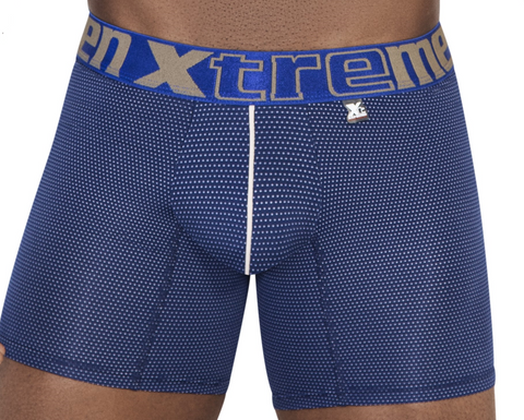 Xtremen Boxer Clasico Largo  Miniprint - Microfibre Azul Osc