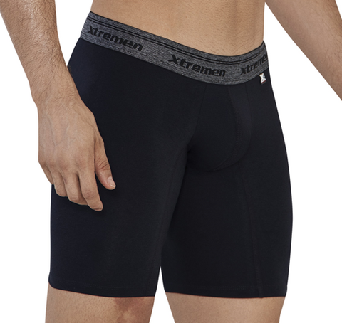 Xtremen Boxer Deportivo FULL Largo - Cotton Fondo Entero Black