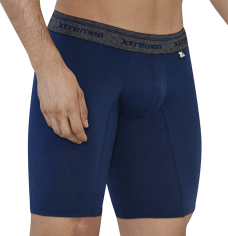 Xtremen Boxer Deportivo FULL Largo - Cotton Fondo Entero Azul Osc