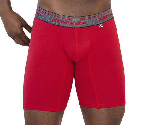 Xtremen Boxer Deportivo FULL Largo - Cotton Fondo Entero RED