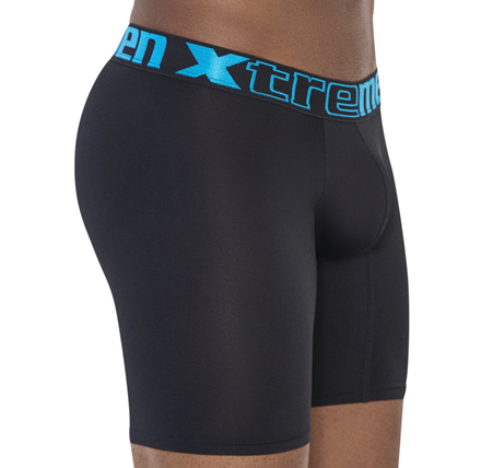 Xtremen Boxer Deportivo  FULL Largo - Microfibre Men's Underwear, Black
