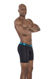 Xtremen Boxer Deportivo  FULL Largo - Microfibre Men's Underwear, Black