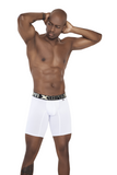 Xtremen Boxer Deportivo  FULL Largo - Microfibre Men's Underwear, White