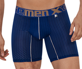 Xtremen Boxer Long Deportivo Mesh Completo Microfibre Men's Underwear, Dark Blue
