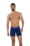 Xtremen Boxer Long Deportivo Mesh Completo Microfibre Men's Underwear, Dark Blue