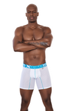 Xtremen Boxer Long Deportivo Mesh Completo Microfibre Men's Underwear, White