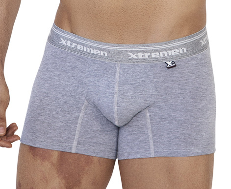 Xtremen Boxer Short Classic Poly Cotton Mix Men's Underwear, Jaspe Light Grey