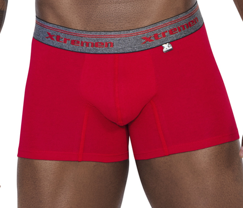Xtremen Boxer Short Classic Poly Cotton Mix Men's Underwear, Red