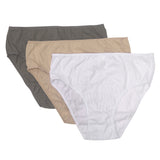 Formas Intimas 601691 Classic Comfort Knickers 3-Pack, White/Cream/Taupe