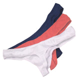 Formas Intimas 641573 Classic Comfort Thong 3-Pack, White/Blue/Pink