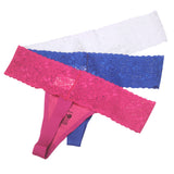 Formas Intimas 641983 Classic Comfort Thong 3-Pack, Fuchsia/White/Blue