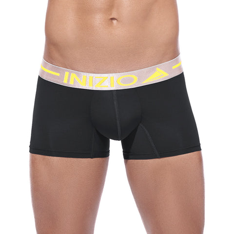 Inizio Boxer Short Classic Fondo Enterno Microfibre Men's Underwear, Black