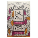 Lök Foods Colombian “Alianza” Arauca Origin 78% Cocoa Dark Chocolate Bar, 85g