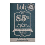 LOK Dark Chocolate Bar 85% Cocoa Sugar Free with Stevia 70g