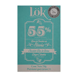LOK Dark Chocolate Bar 55% Cocoa Sugar Free with STEVIA 70g