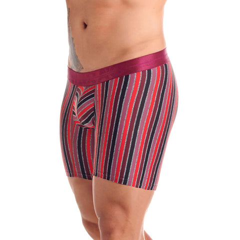 Tarrao Boxer Short Rayas 32 Microfibre Men's Underwear, Red