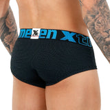 Xtremen Brief Miniprint Microfibre Men's Underwear, Black/Turquoise