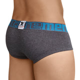 Xtremen Brief Sesgado en Pinza Cotton Men's Underwear, Dark Grey