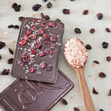 Lök Foods 'Barks' Cranberry & Pink Salt 70% Dark Chocolate Bar, 85g