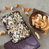 Lök Foods 'Barks' Pistachio, Almond & Peanut 70% Dark Chocolate Bar, 85g